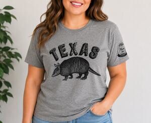 Mason Jar Label Texas Armadillo Graphic Tee Size Small NWOT